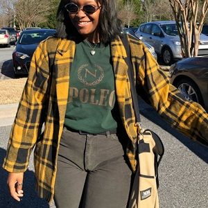 Vintage Yellow Plaid Blazer